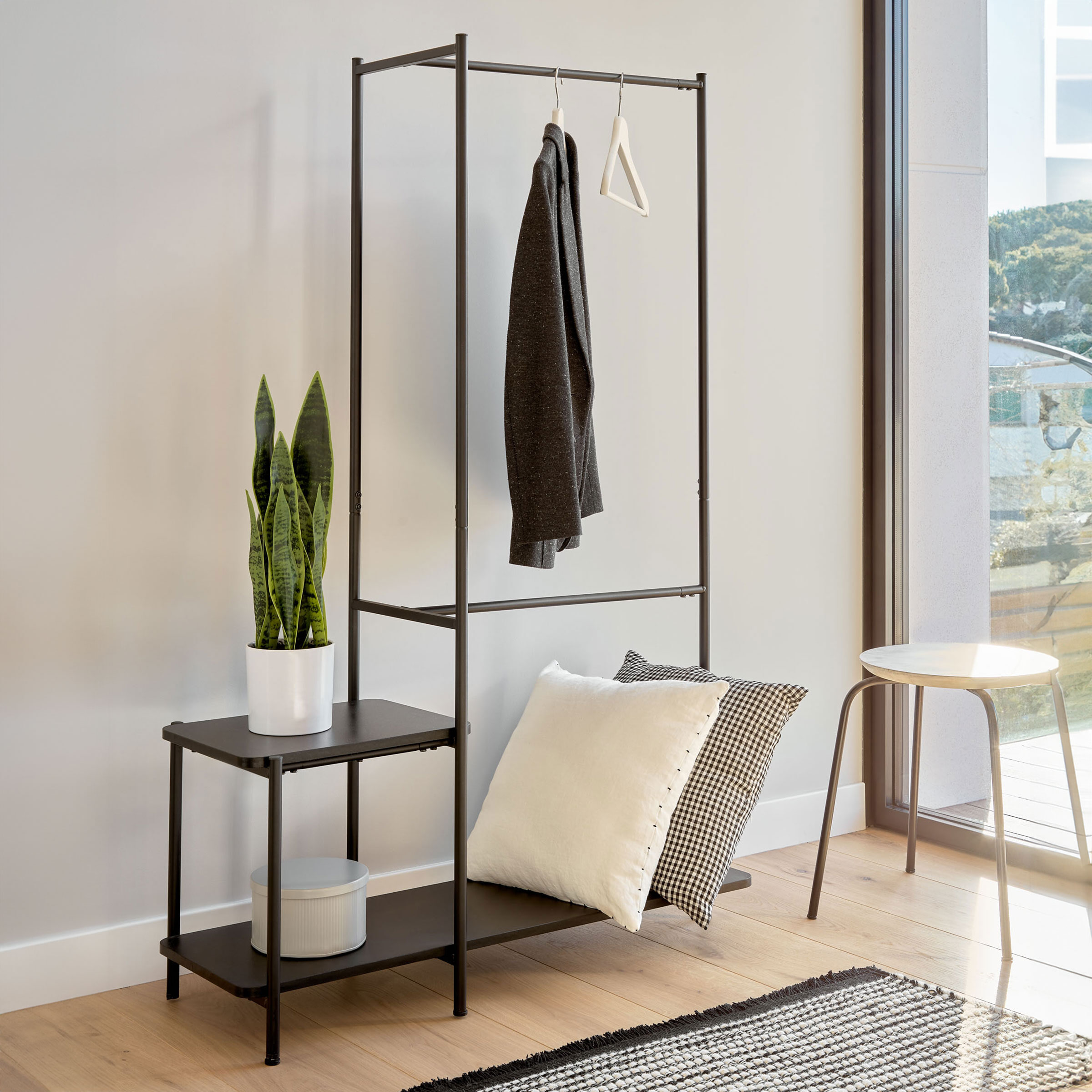 Kave Home Kledingrek Galatia 150 x 100cm - Zwart | Kave Home