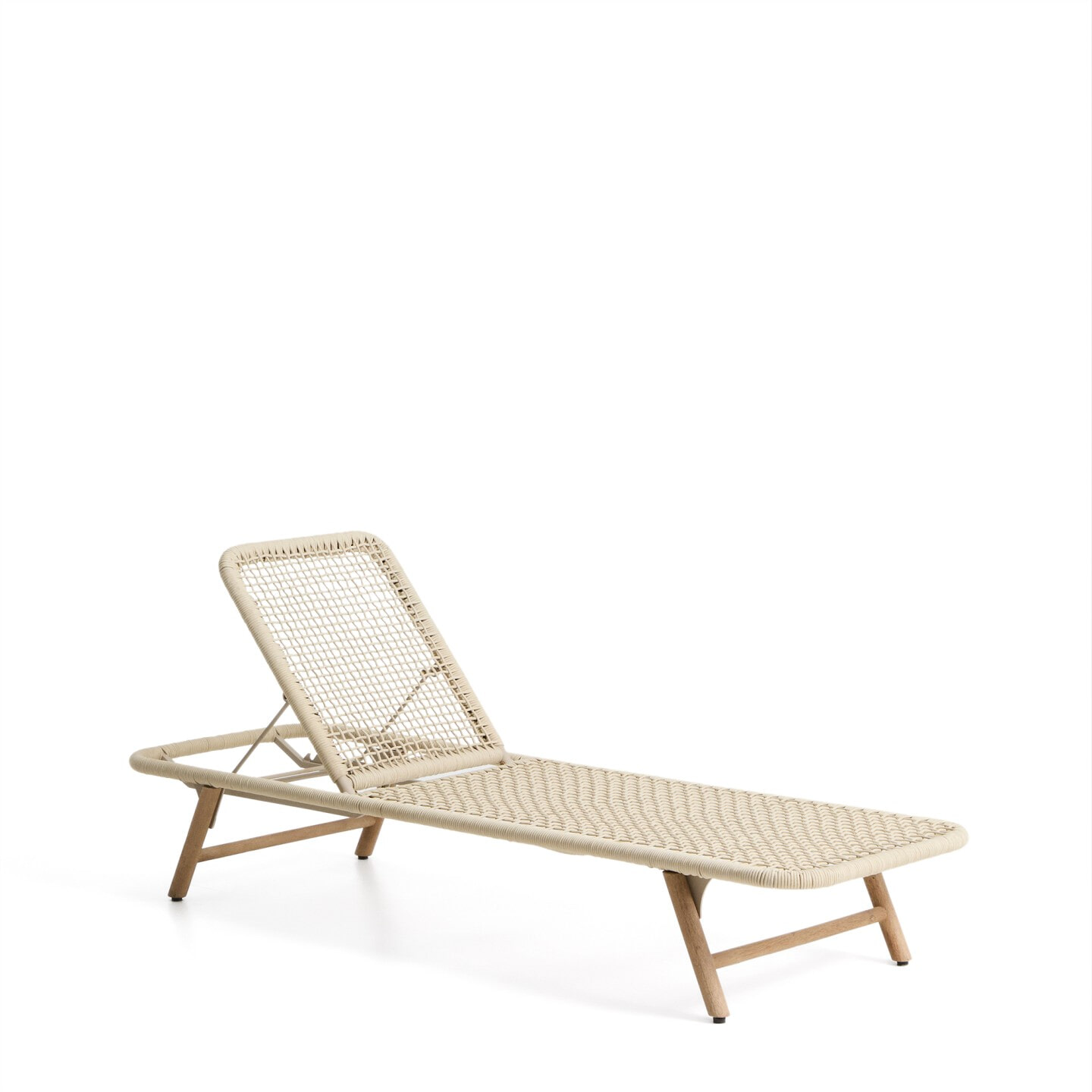 Kave Home Ligbed Dandara Acaciahout en touw - Ecru | Kave Home