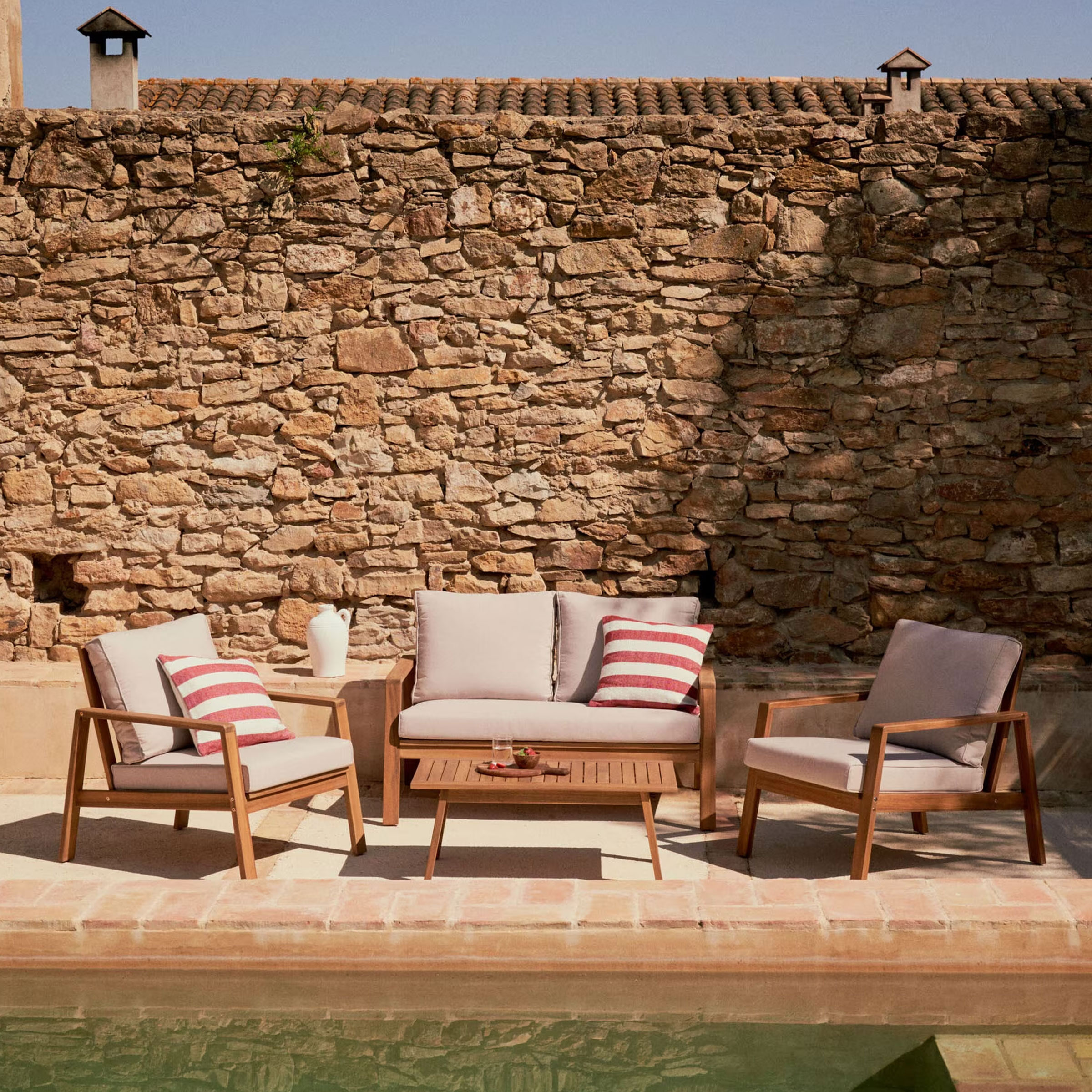 Kave Home Loungeset Frares Acaciahout