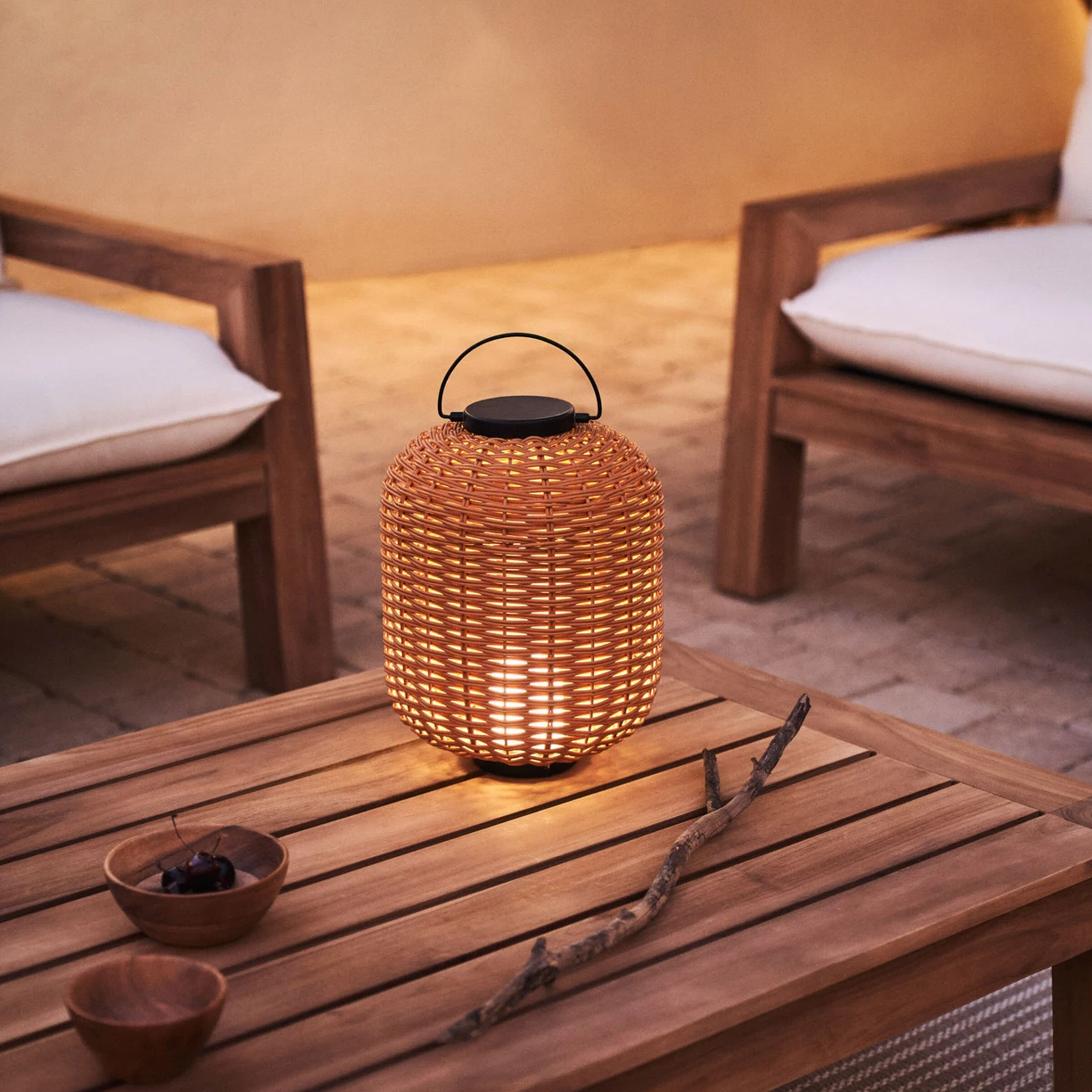 Kave Home Oplaadbare Tafellamp Saranella Rotan
