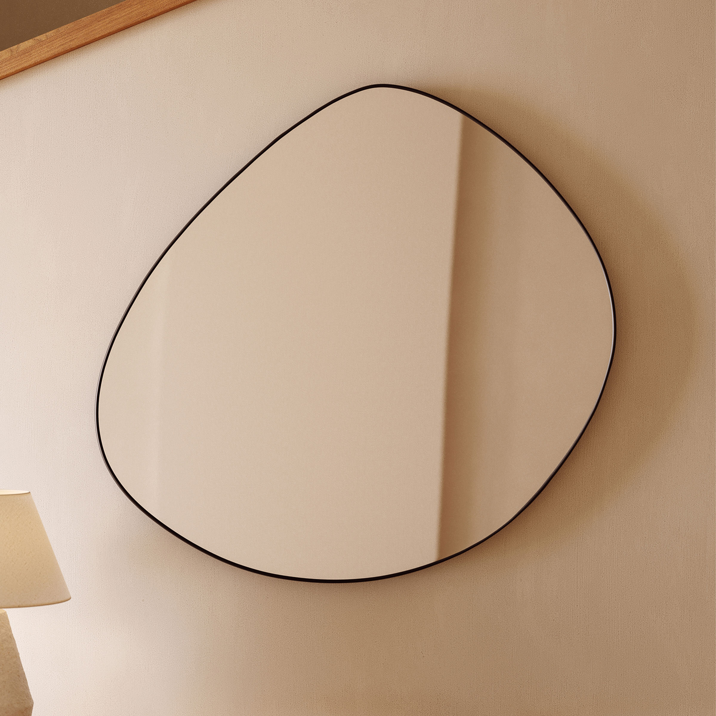 Kave Home Organische Spiegel Anera 90 x 93cm - Zwart - Japandi | Kave Home