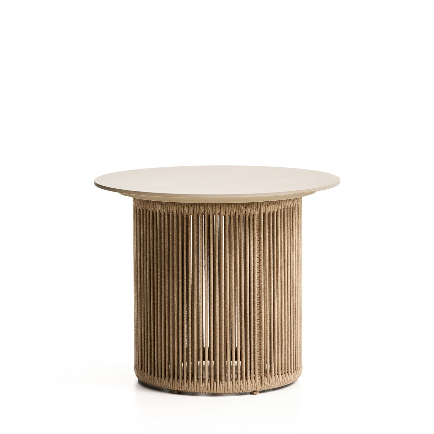 Kave Home Outdoor Bijzettafel Orosei Gesinterde steen en touw