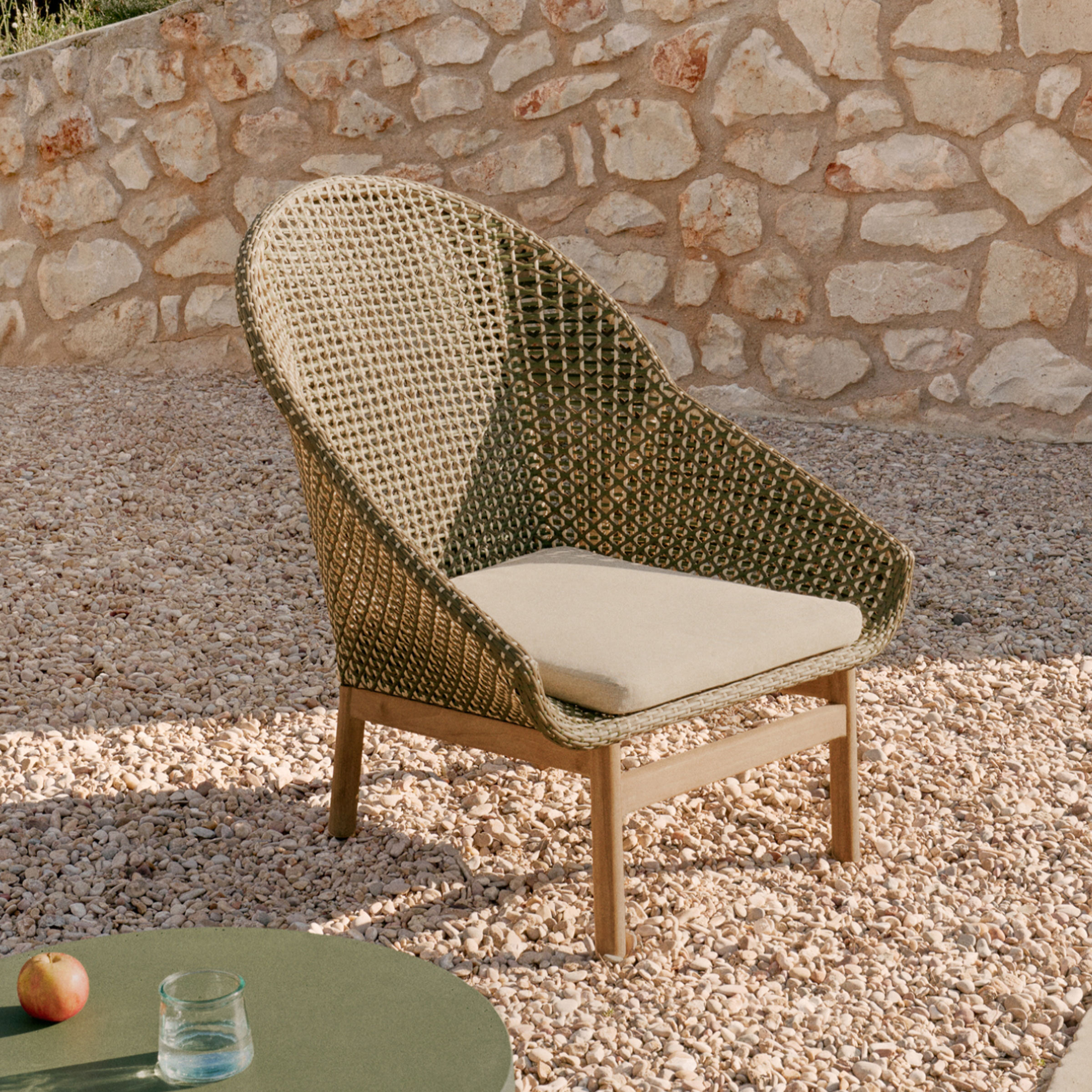 Kave Home Outdoor Fauteuil Olbia Met hoge rug