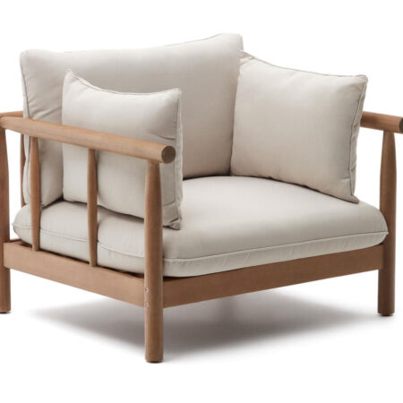 Kave Home Outdoor Fauteuil Sacova Eucalyptushout - Beige | Kave Home