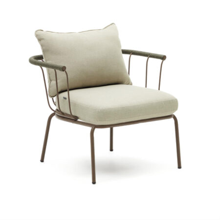 Kave Home Outdoor Fauteuil Salguer Gevlochten touw en staal - Beige | Kave Home