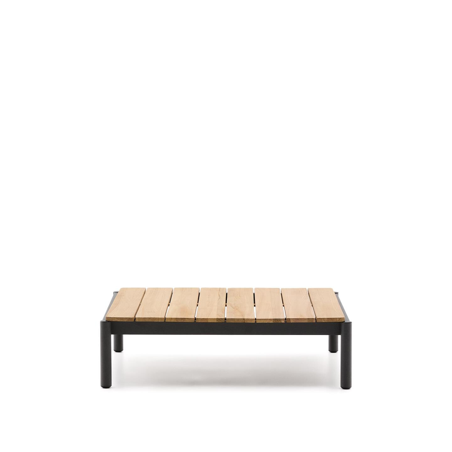 Kave Home Outdoor Salontafel Sorells Teakhout en grijs aluminium