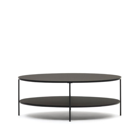 Kave Home Ovale Salontafel Fideia Glas en Metaal