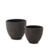 Kave Home Plantenpot Serili Set van 2 stuks - Donkergrijs | Kave Home
