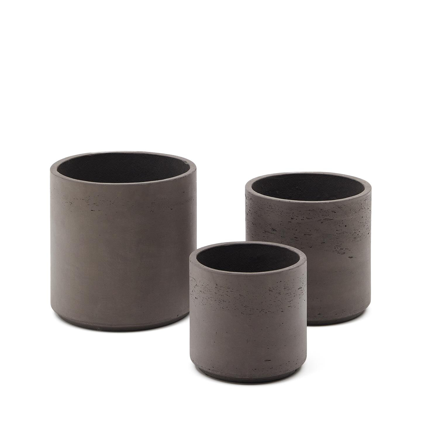 Kave Home Plantenpot Sintina Set van 3 stuks - Grijs | Kave Home