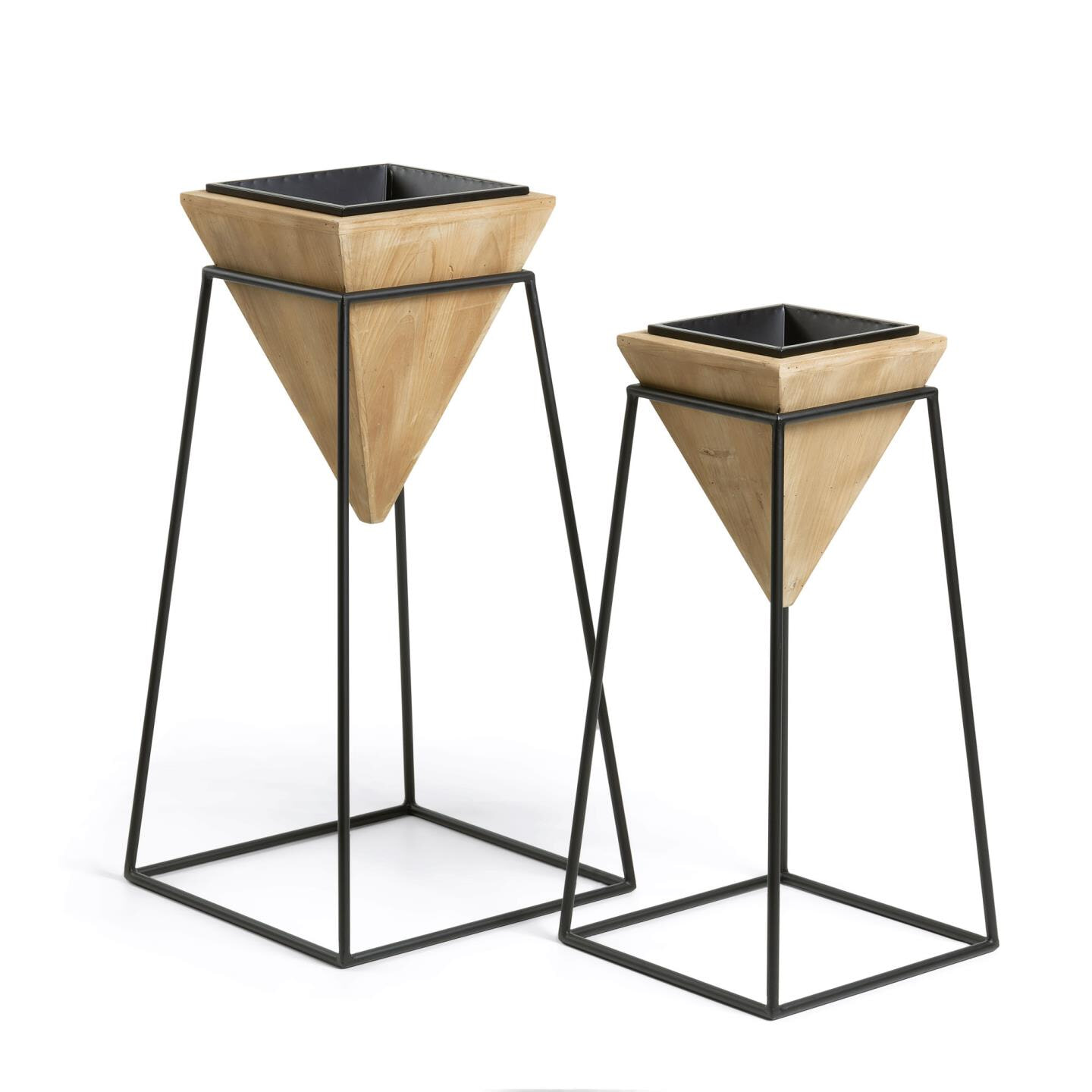 Kave Home Plantenpot Stared Set van 2 stuks - Naturel | Kave Home
