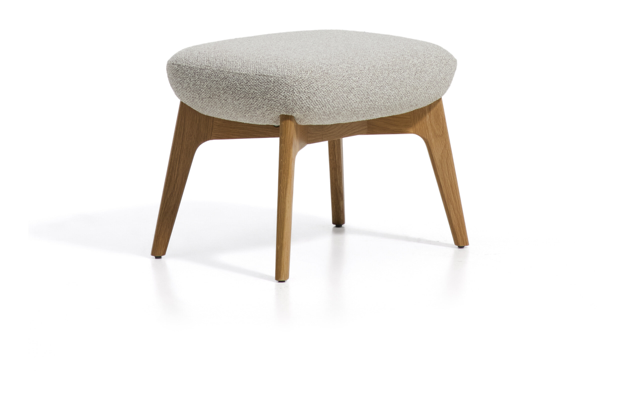 Kave Home Poef Adiran Chenille - Beige/Naturel | Kave Home