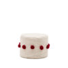 Kave Home Poef Manua 40cm - Beige/Rood | Kave Home