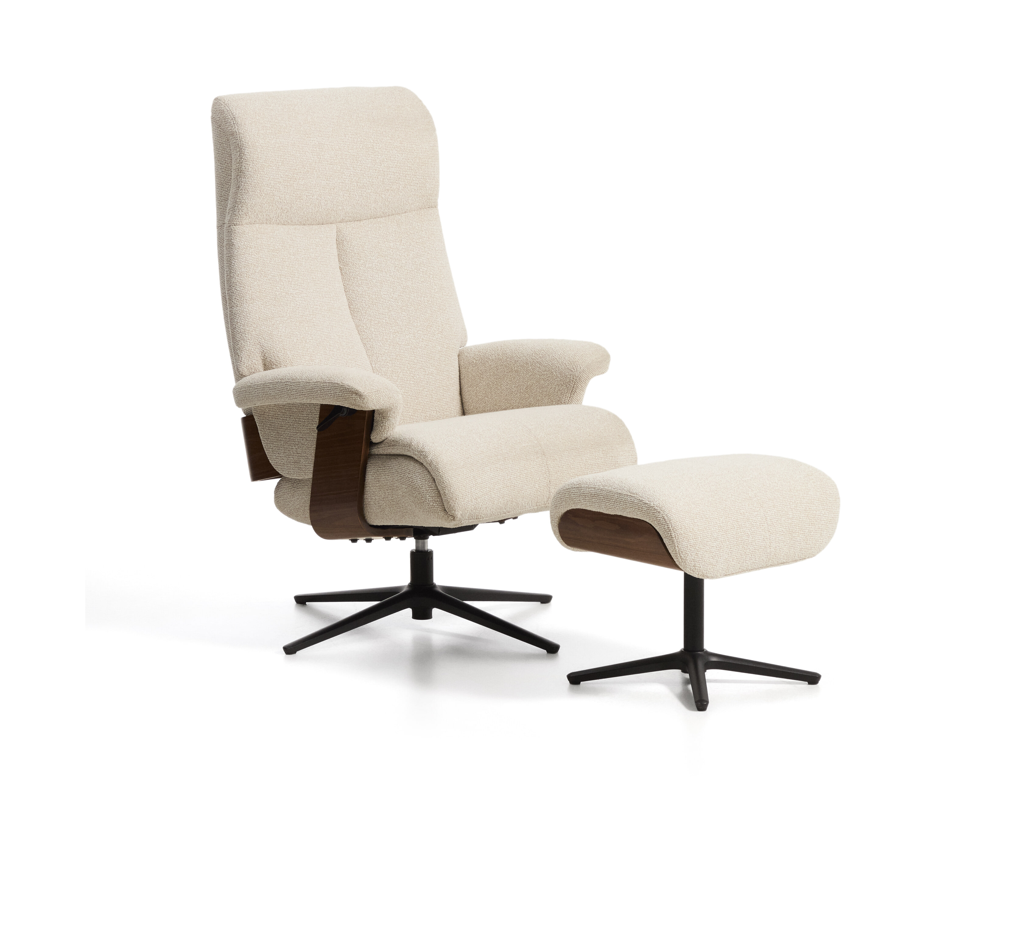 Kave Home Relaxfauteuil Toriel Bouclé - Beige/Zwart | Kave Home