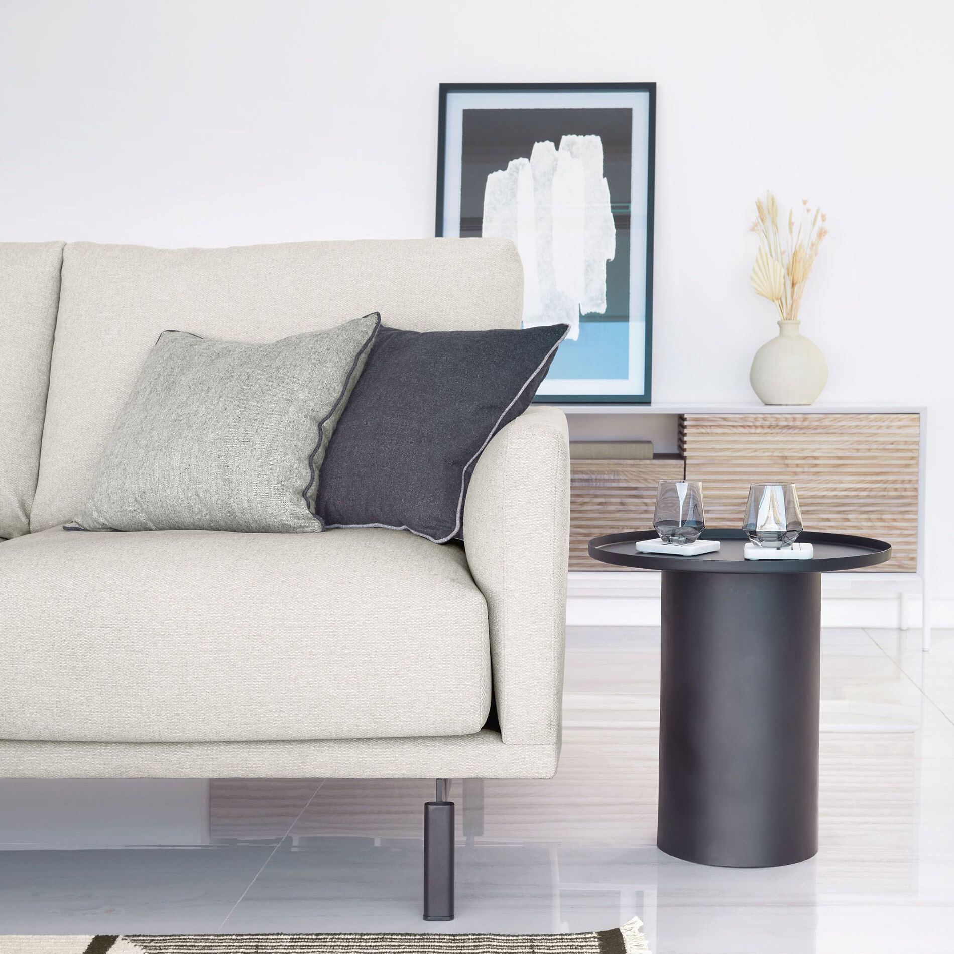 Kave Home Ronde Bijzettafel Fleksa 45cm - Zwart | Kave Home