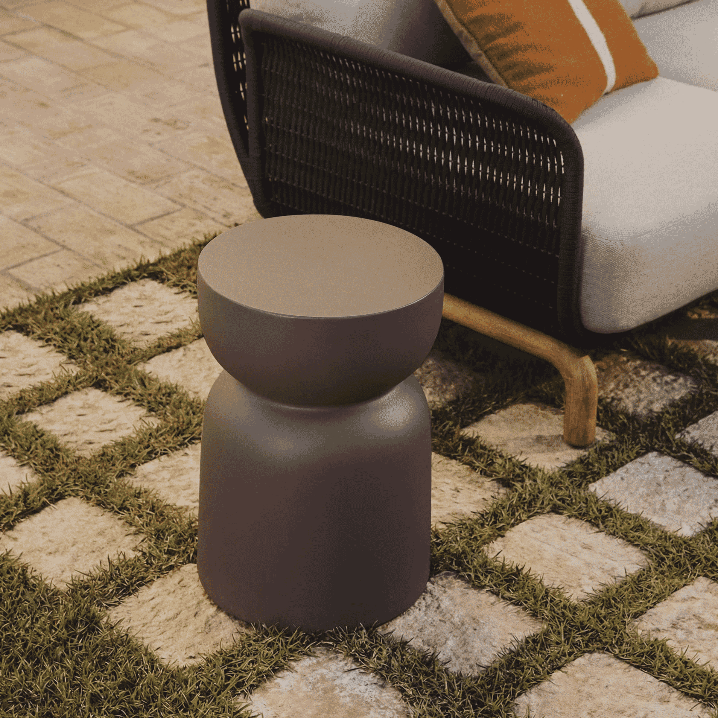 Kave Home Ronde Bijzettafel Garbet Cement