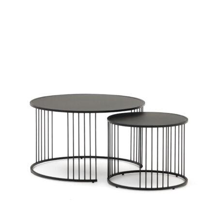 Kave Home Ronde Bijzettafel Hadar Set van 2 stuks