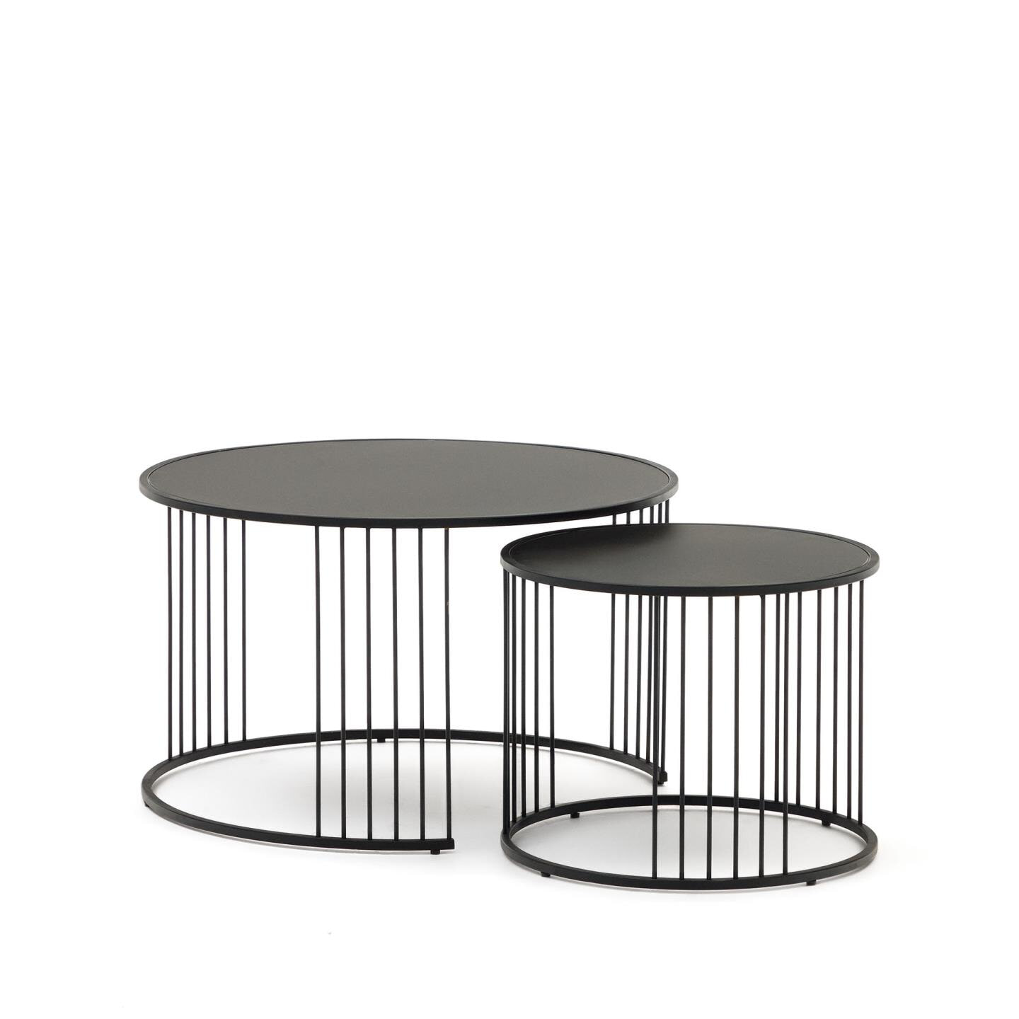 Kave Home Ronde Bijzettafel Hadar Set van 2 stuks