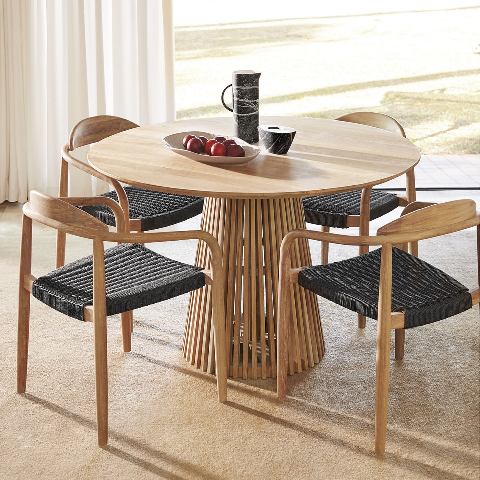 Kave Home Ronde Eettafel Jeanette Teakhout