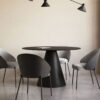 Kave Home Ronde Eettafel Wilshire Glas en metaal