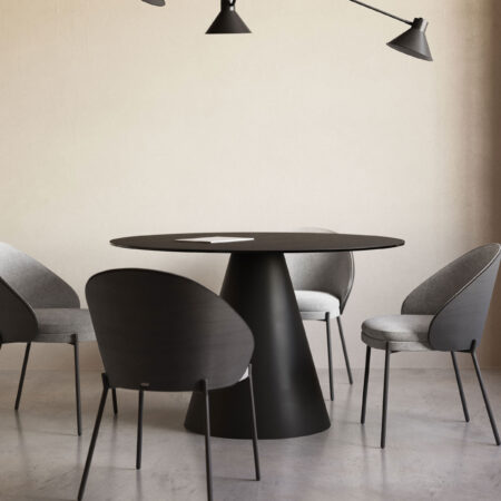 Kave Home Ronde Eettafel Wilshire Glas en metaal
