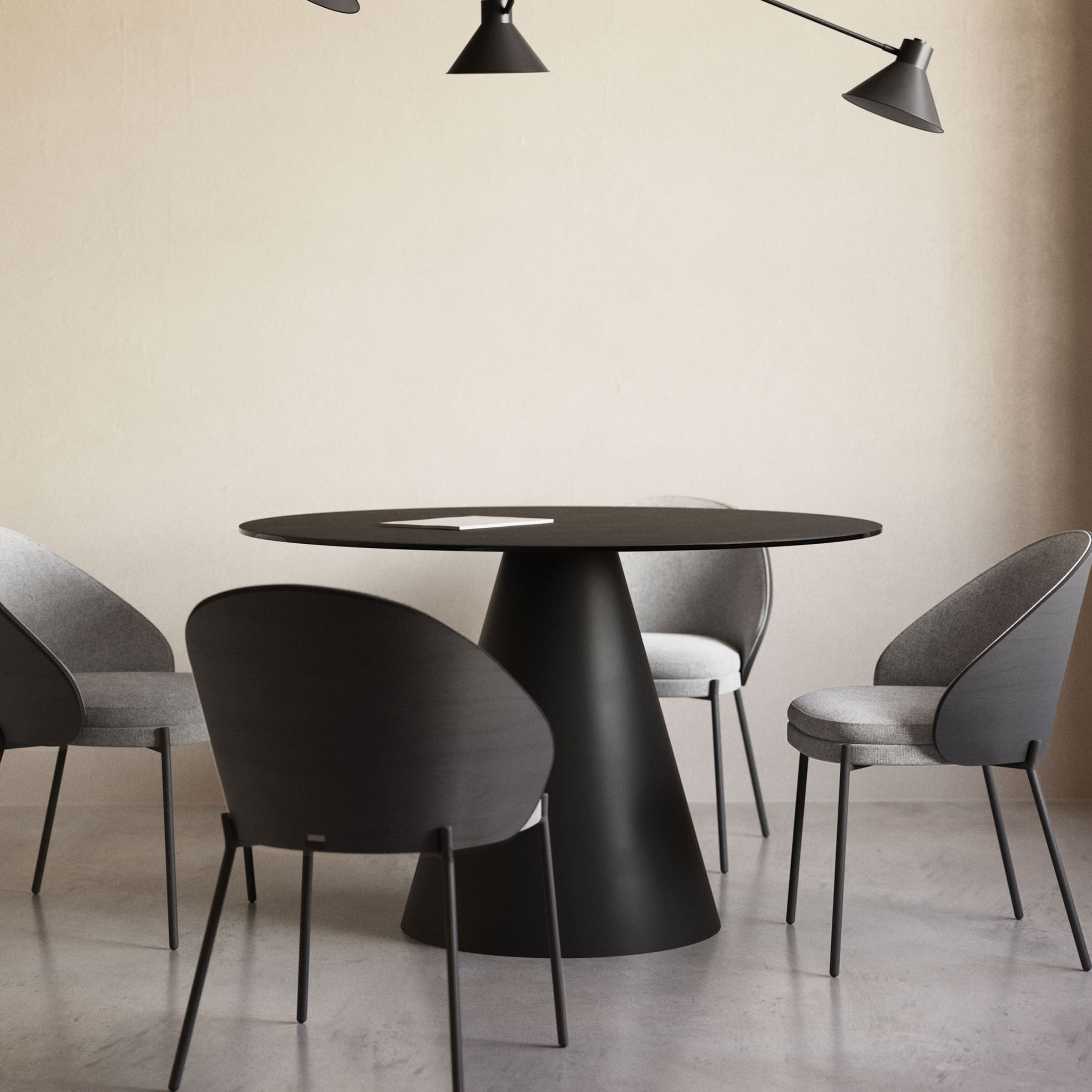 Kave Home Ronde Eettafel Wilshire Glas en metaal