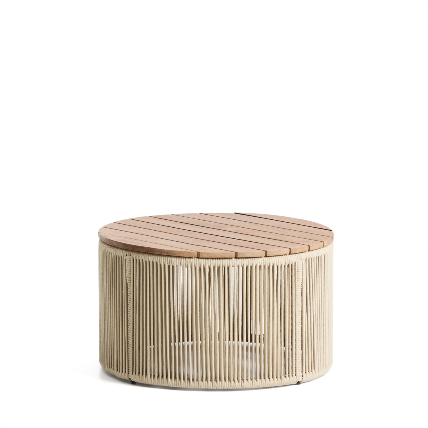 Kave Home Ronde Salontafel Dandara Acaciahout en touw