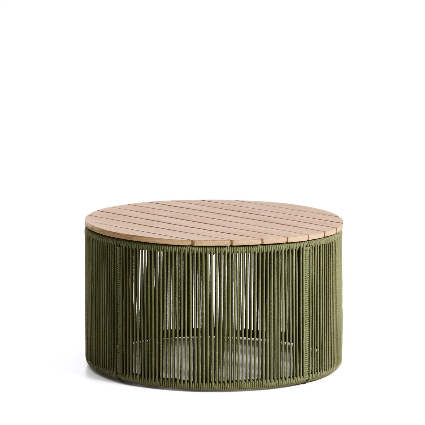 Kave Home Ronde Salontafel Dandara Acaciahout en touw