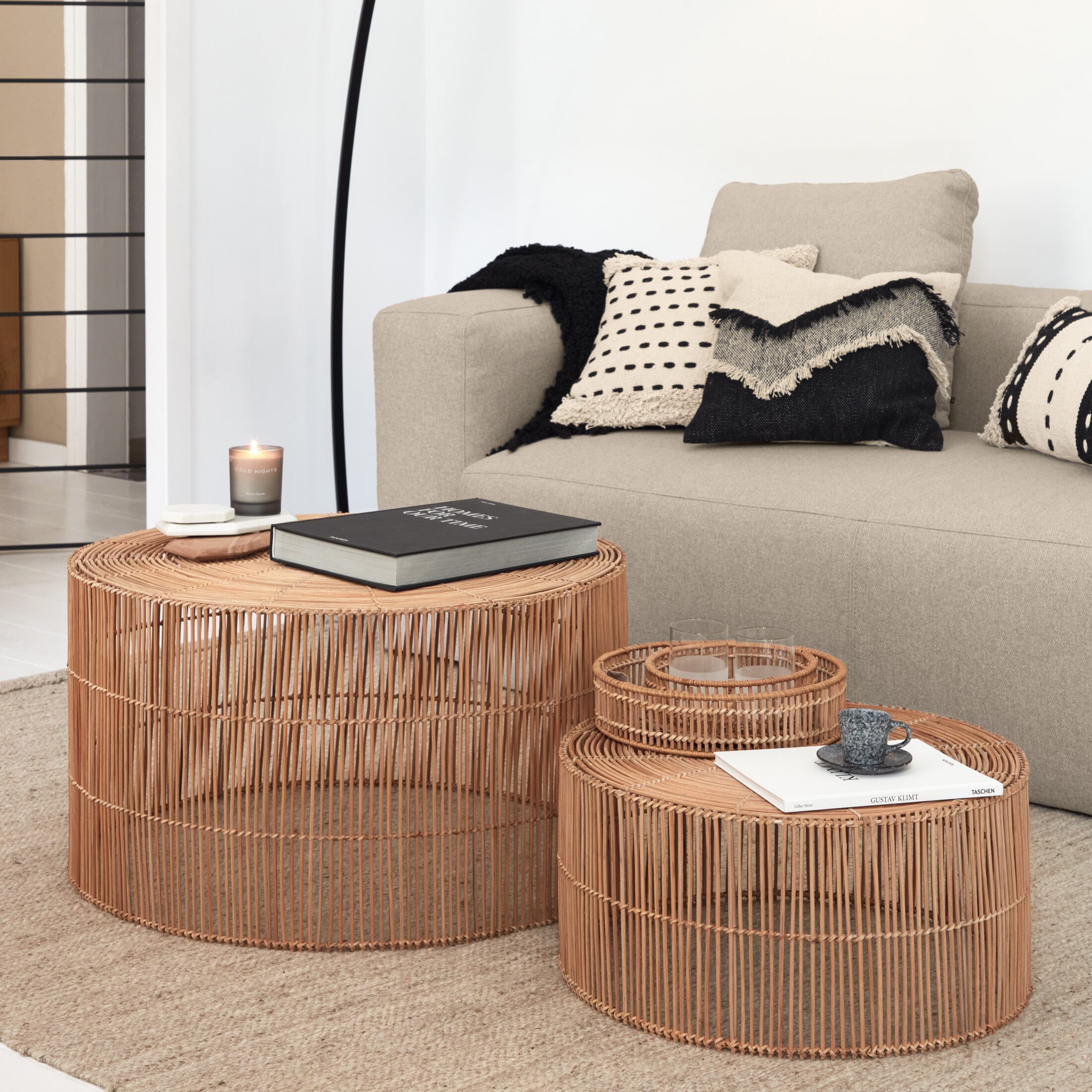 Kave Home Ronde Salontafel Elmina Rotan
