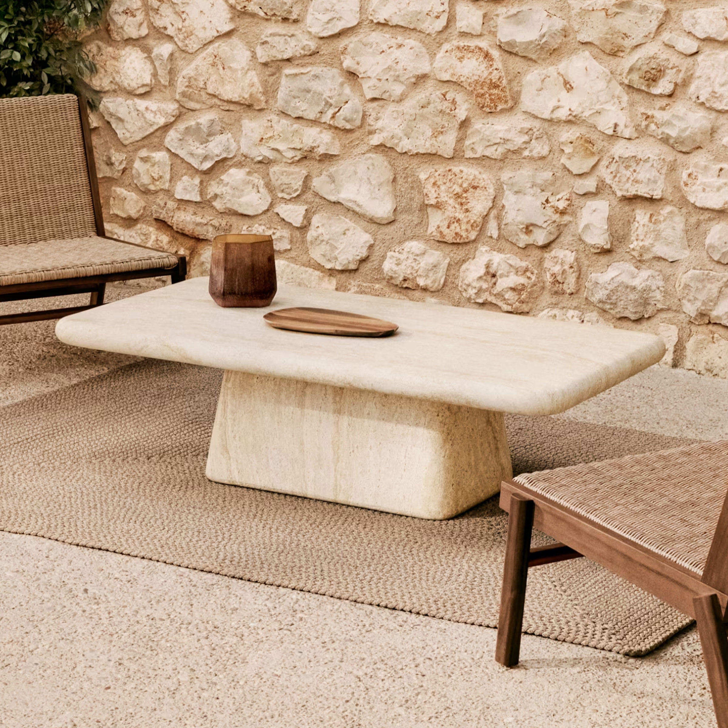 Kave Home Salontafel Drasi Travertinlook