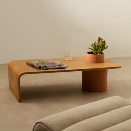 Kave Home Salontafel Olaria Terracotta en eiken