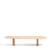 Kave Home Salontafel Pirita Travertin en licht eiken 147 x 65cm - Beige | Kave Home