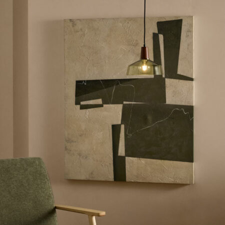 Kave Home Schilderij Fida 118 x 94cm - Donkergroen | Kave Home