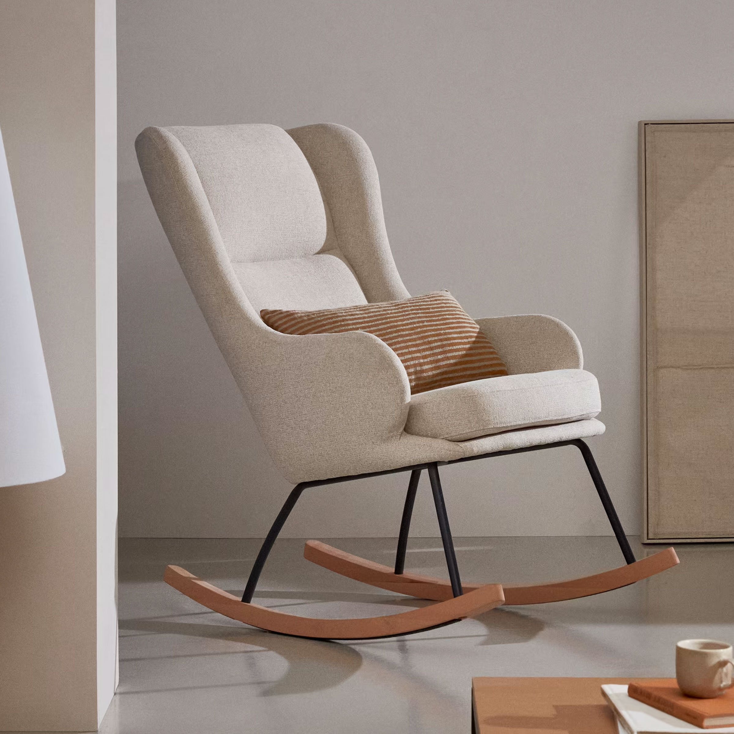 Kave Home Schommelstoel Maustin Chenille - Beige | Kave Home