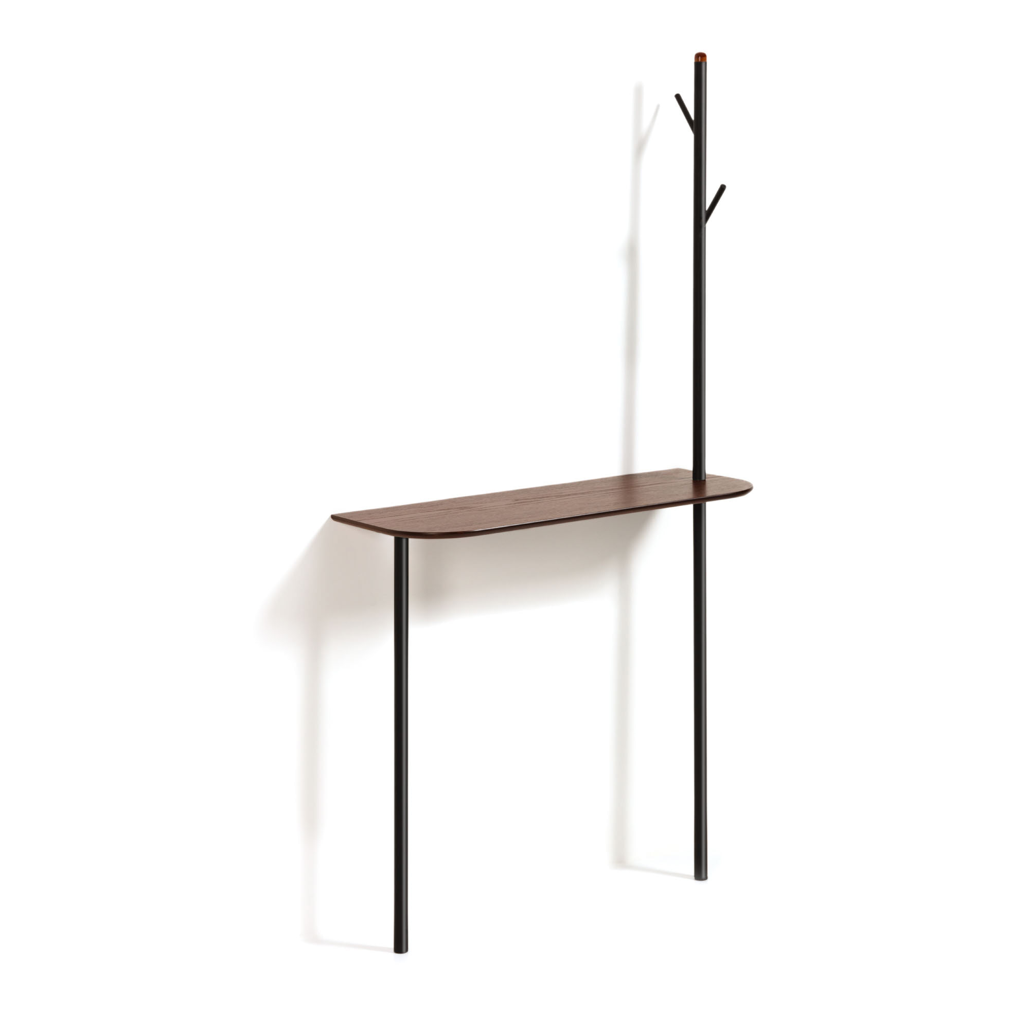 Kave Home Staande Kapstok Marcolina met wandplank - Zwart | Kave Home