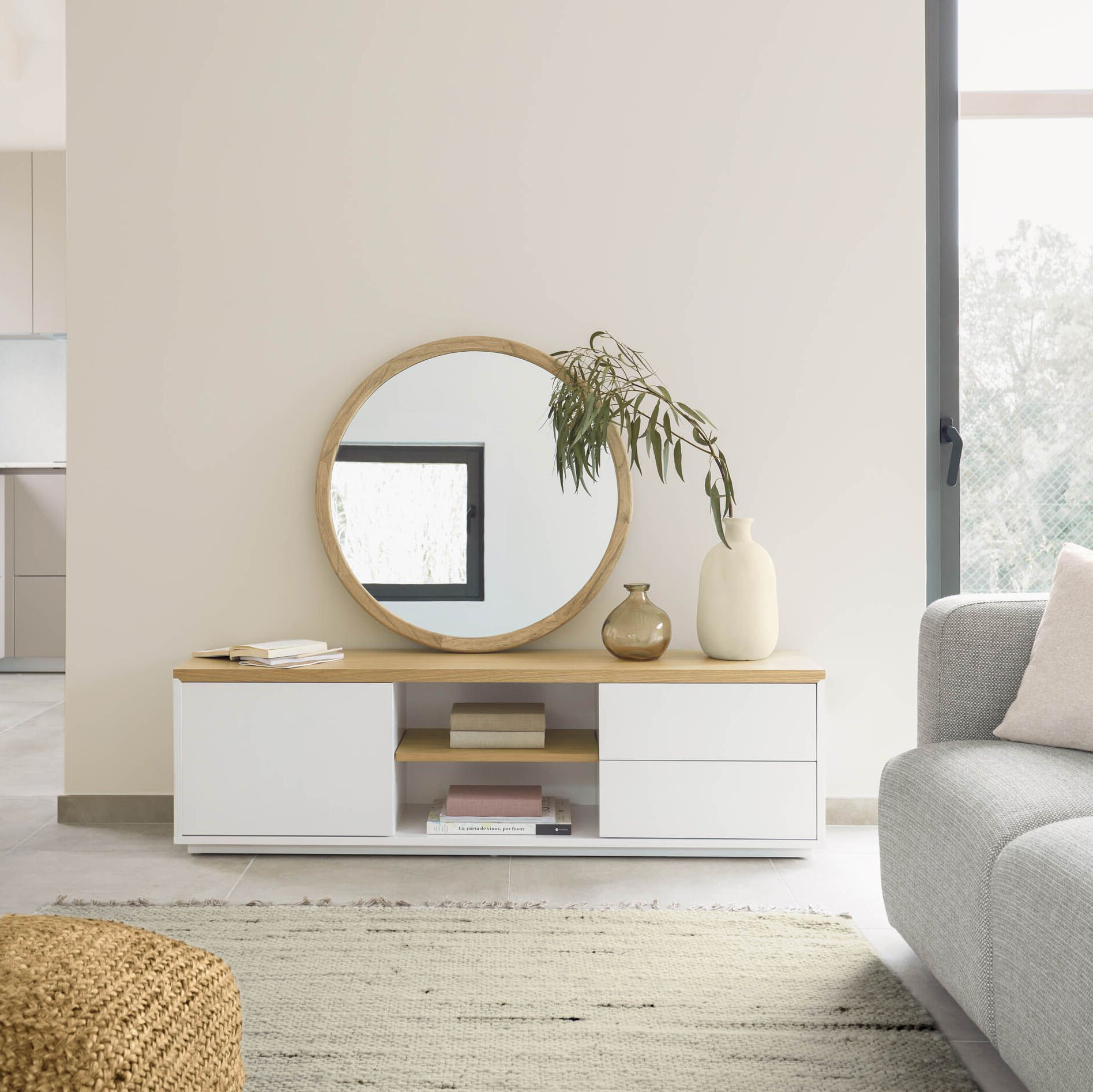 Kave Home TV-meubel Abilen Eiken