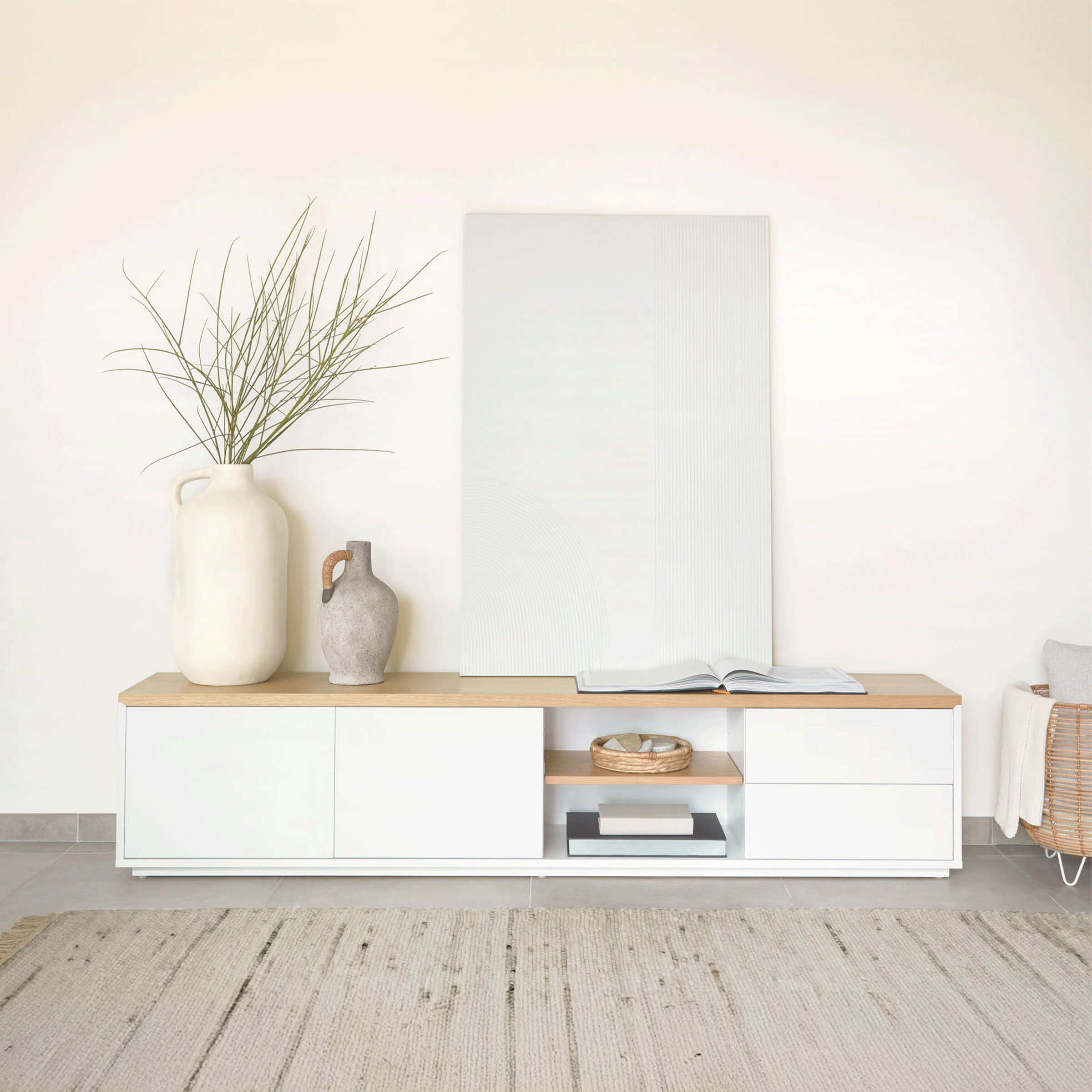 Kave Home TV-meubel Abilen Eiken