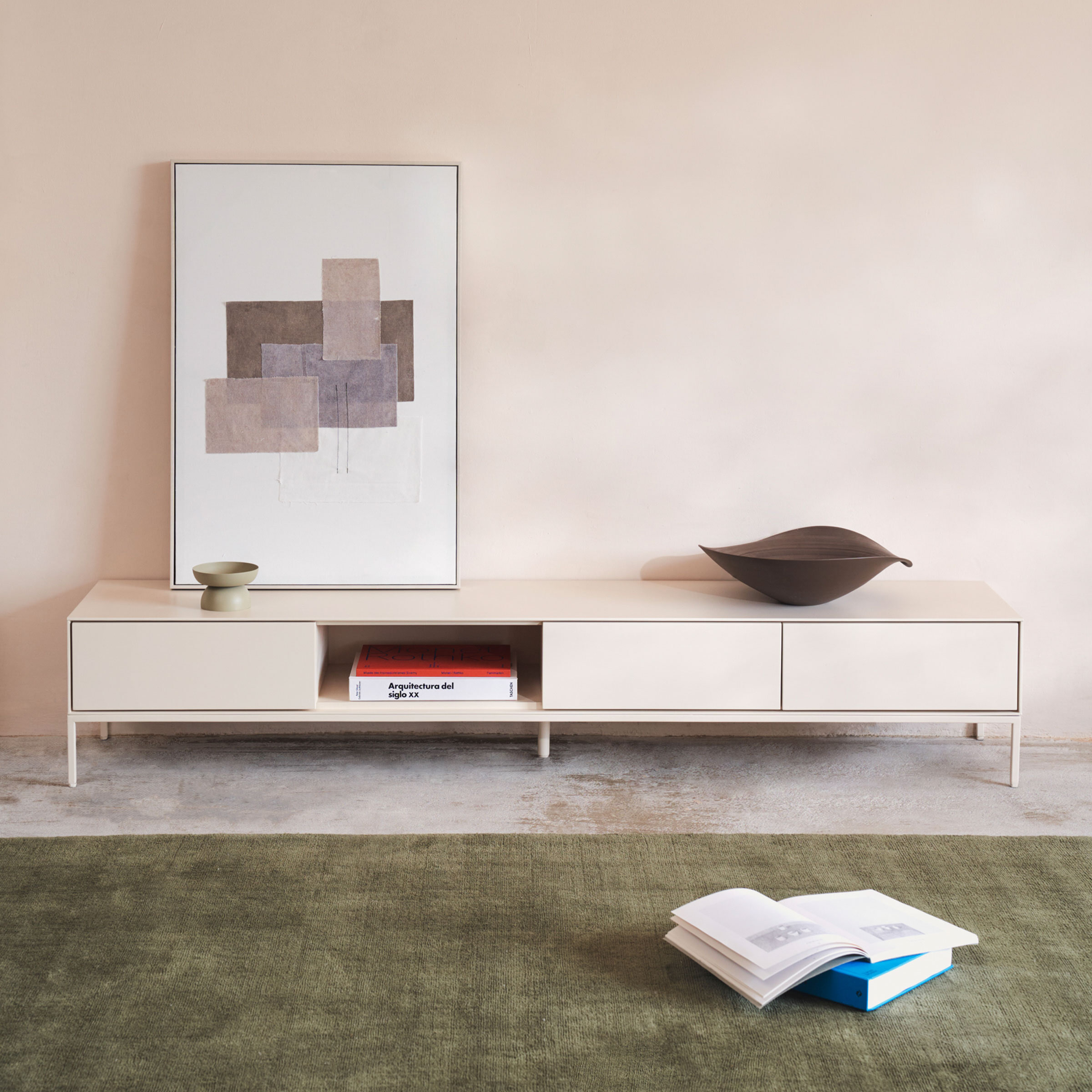 Kave Home TV-meubel Vedrana 195 x 40cm - Wit | Kave Home