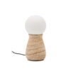 Kave Home Tafellamp Okeni Travertin en glas