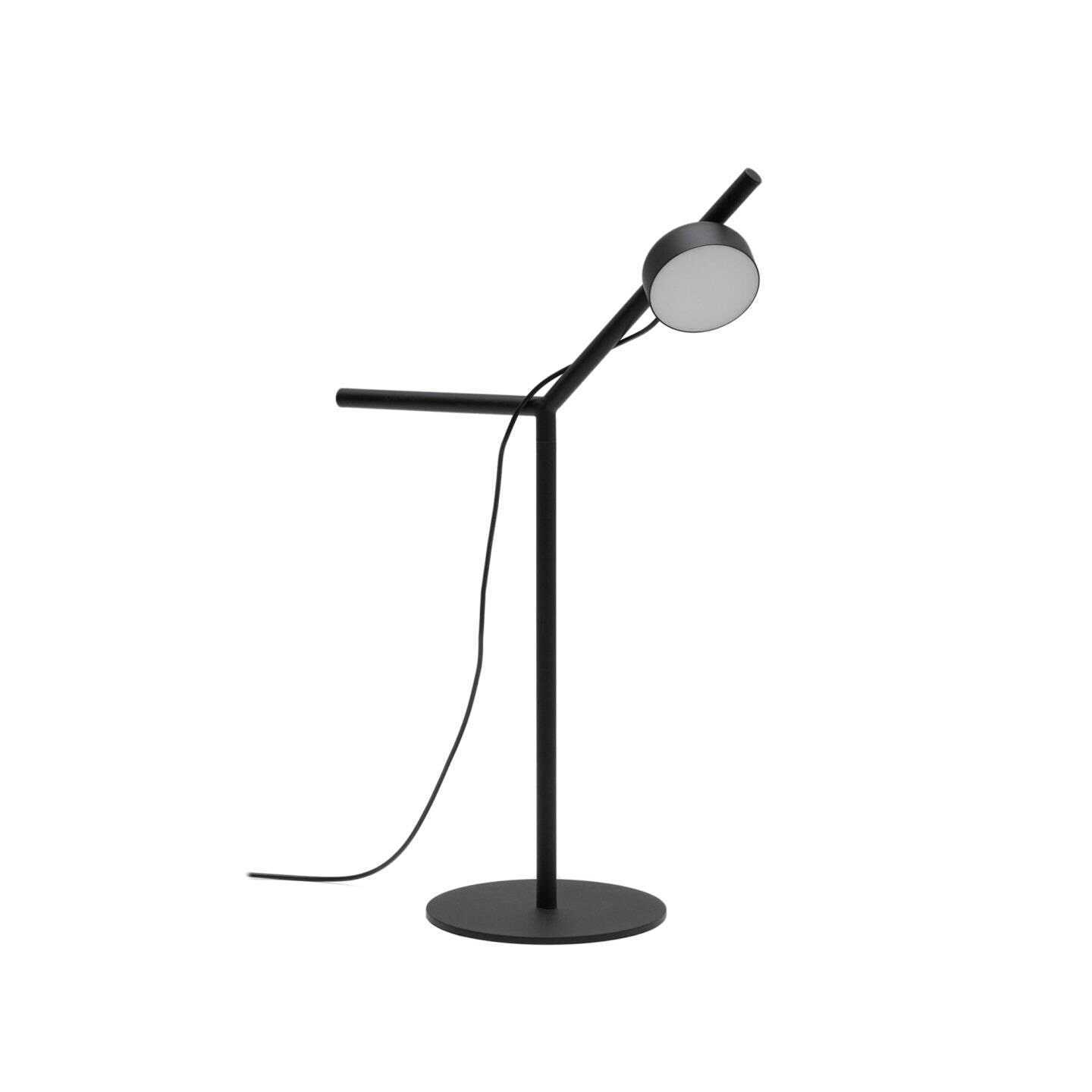 Kave Home Tafellamp Orey Met verstelbare spot - Zwart | Kave Home