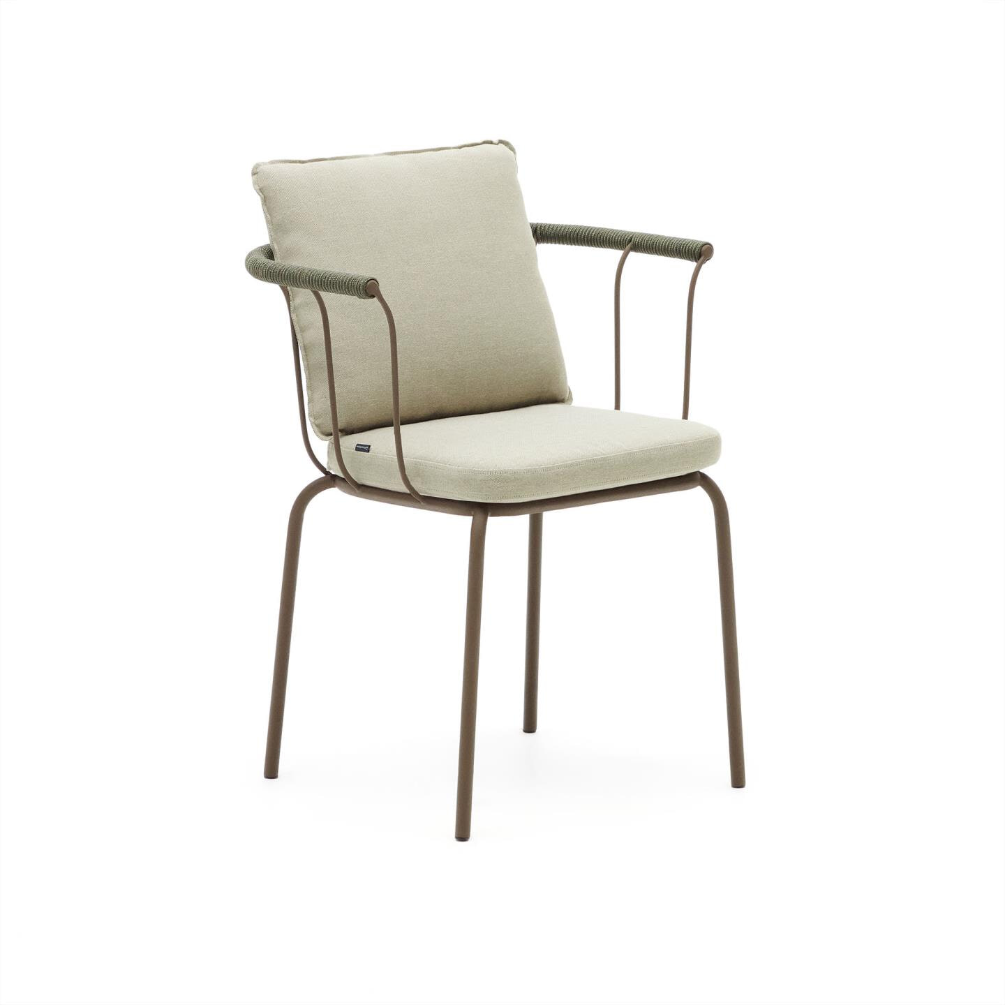 Kave Home Tuinstoel Salguer Gevlochten touw en staal - Beige | Kave Home