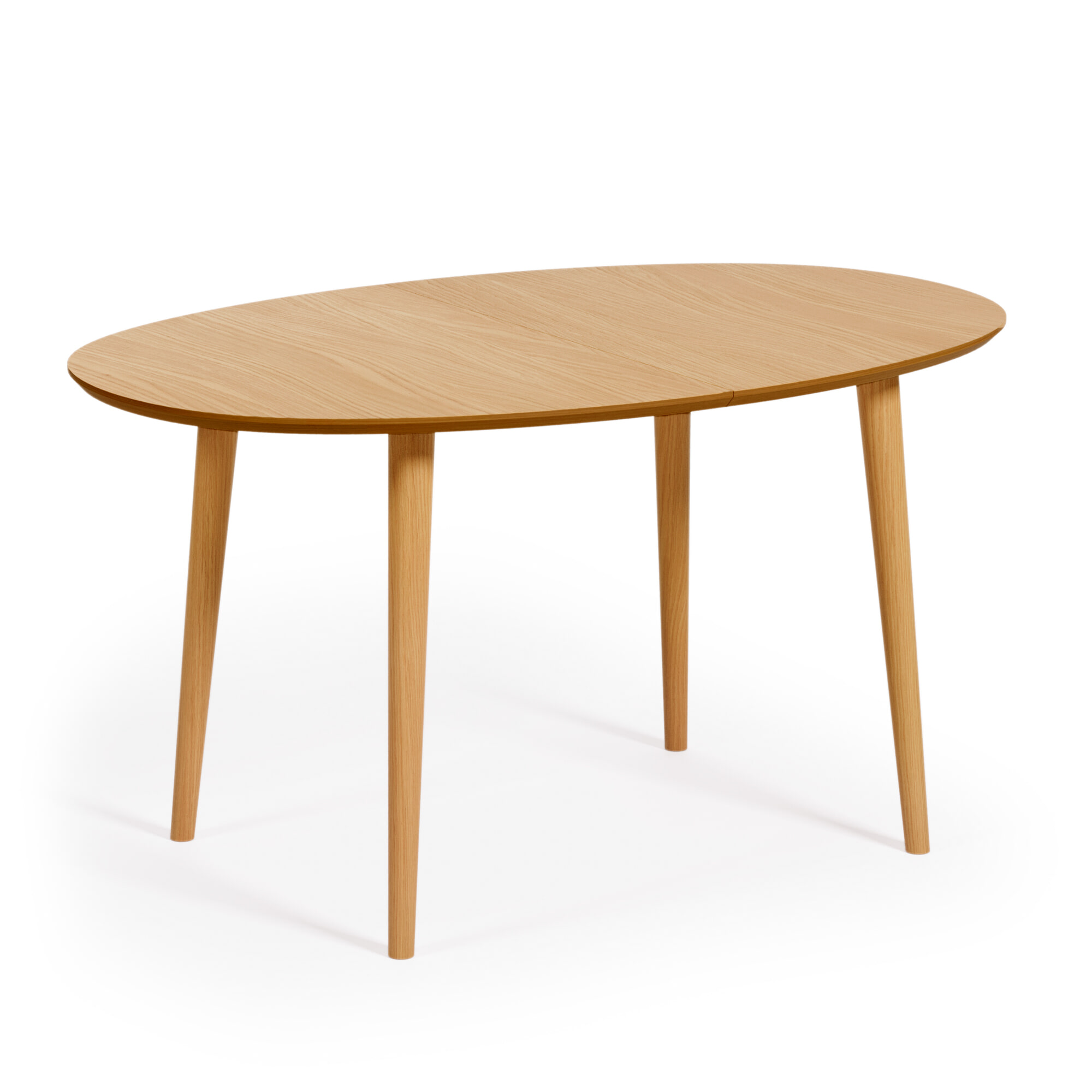 Kave Home Uitschuifbare Ovale Eettafel Oqui 140 - 220 x 90cm - Eiken Naturel - Ovaal | Kave Home