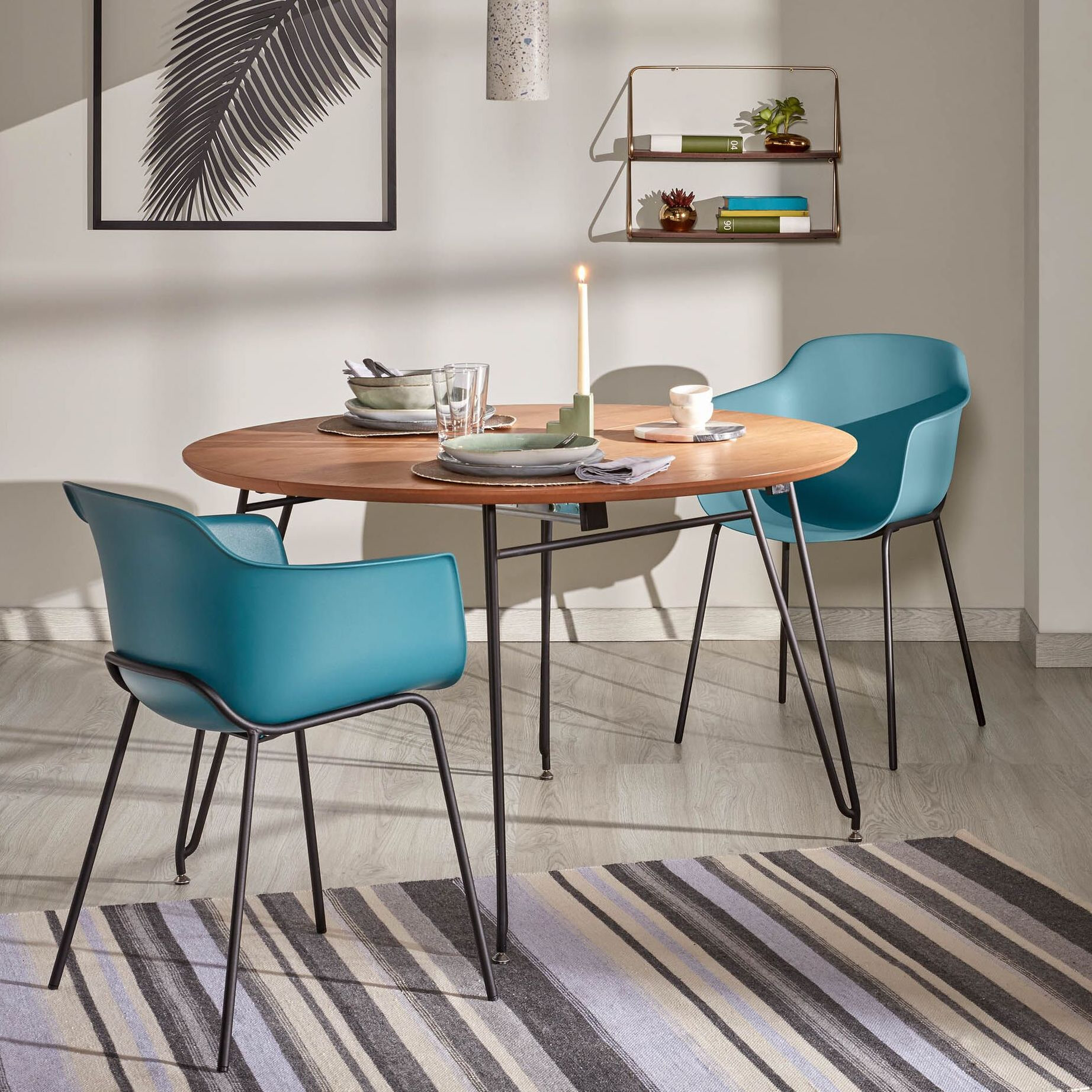 Kave Home Uitschuifbare Ronde Eettafel Novac Ø120 x 120 - 200cm - Naturel | Kave Home