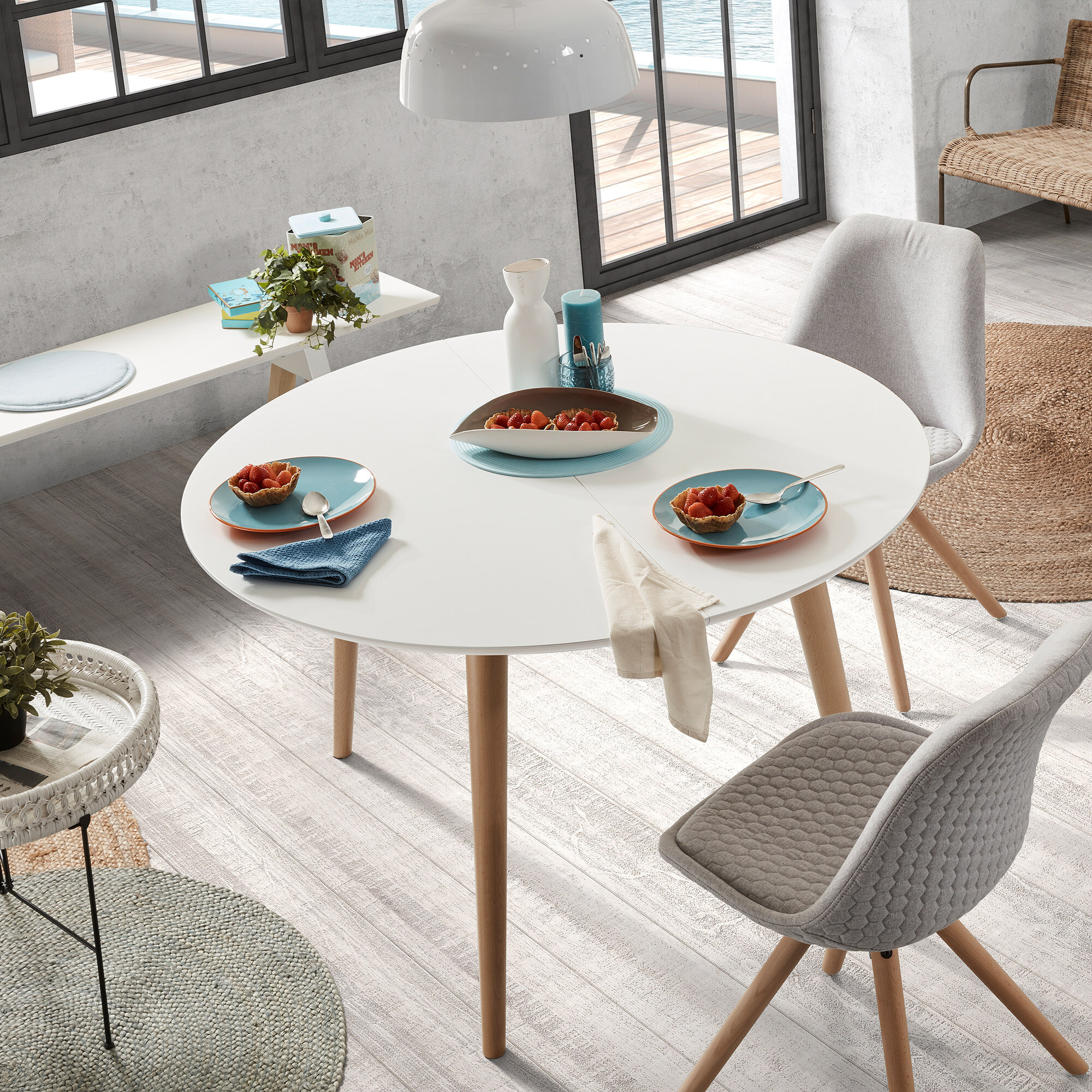Kave Home Uitschuifbare Ronde Eettafel Oqui
