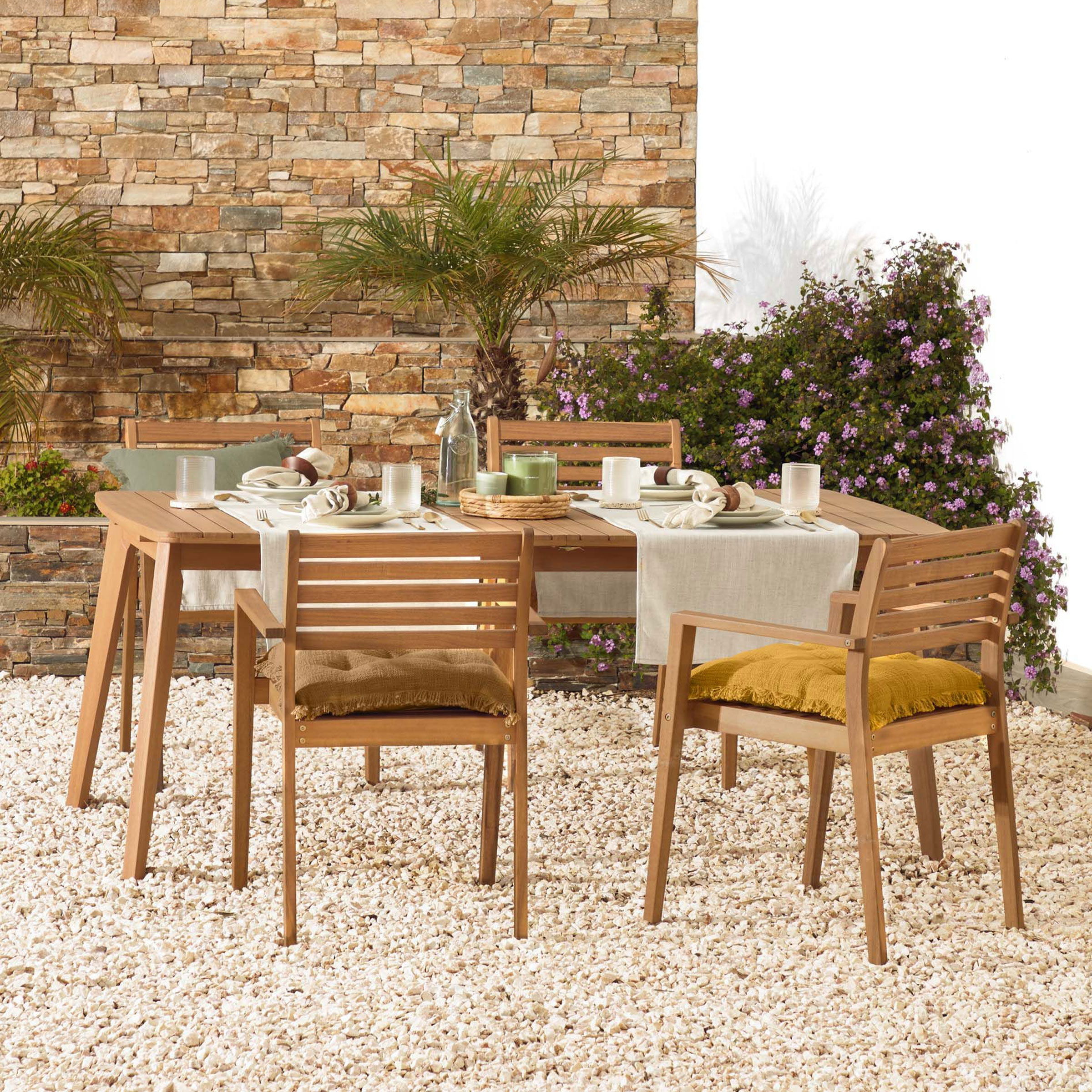 Kave Home Uitschuifbare Tuintafel Hanzel 183-240 x 100cm - Naturel | Kave Home