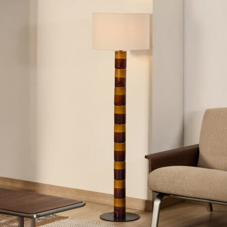 Kave Home Vloerlamp Mavran Keramiek en stof - Meerkleurig | Kave Home