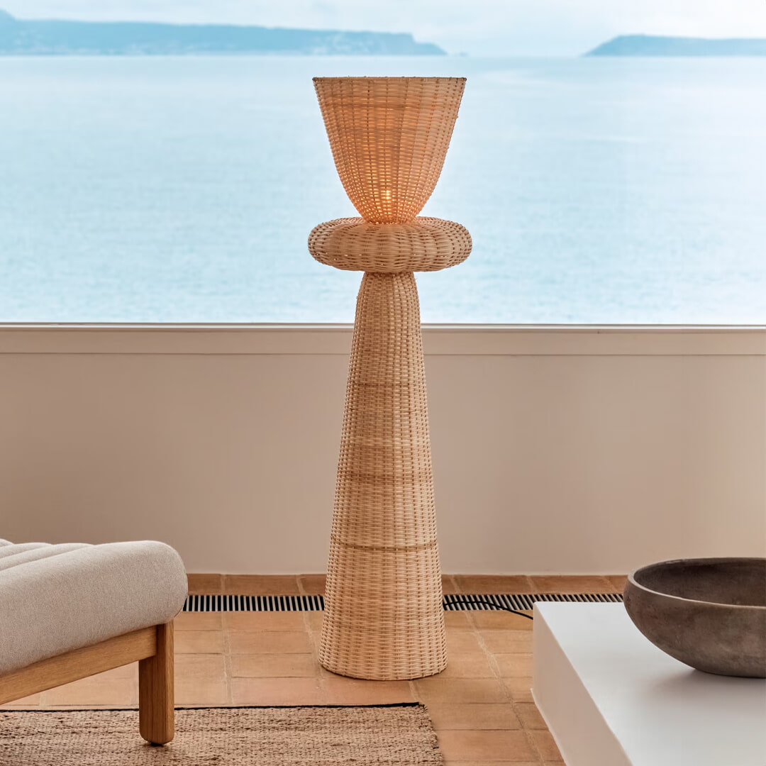 Kave Home Vloerlamp Neuda Rotan - Naturel | Kave Home