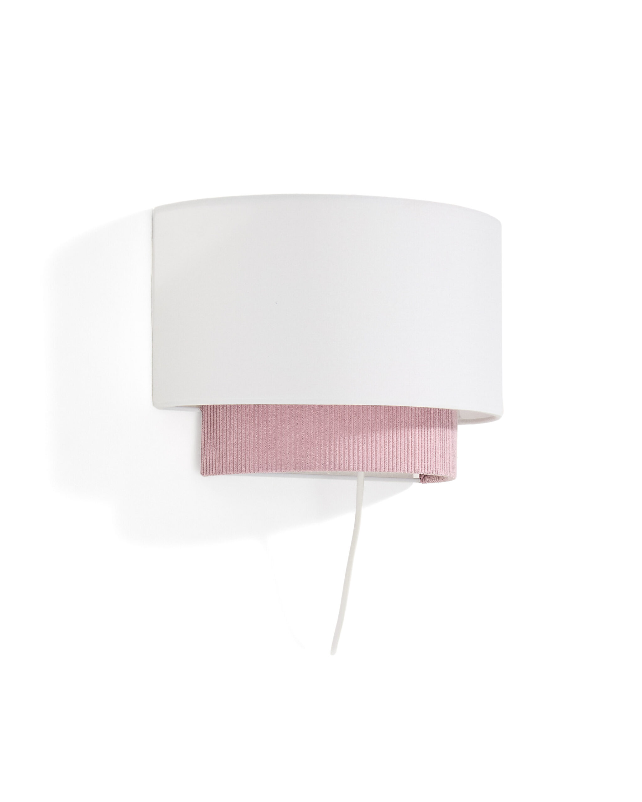 Kave Home Wandlamp Bianella Rib Velvet - Roze | Kave Home