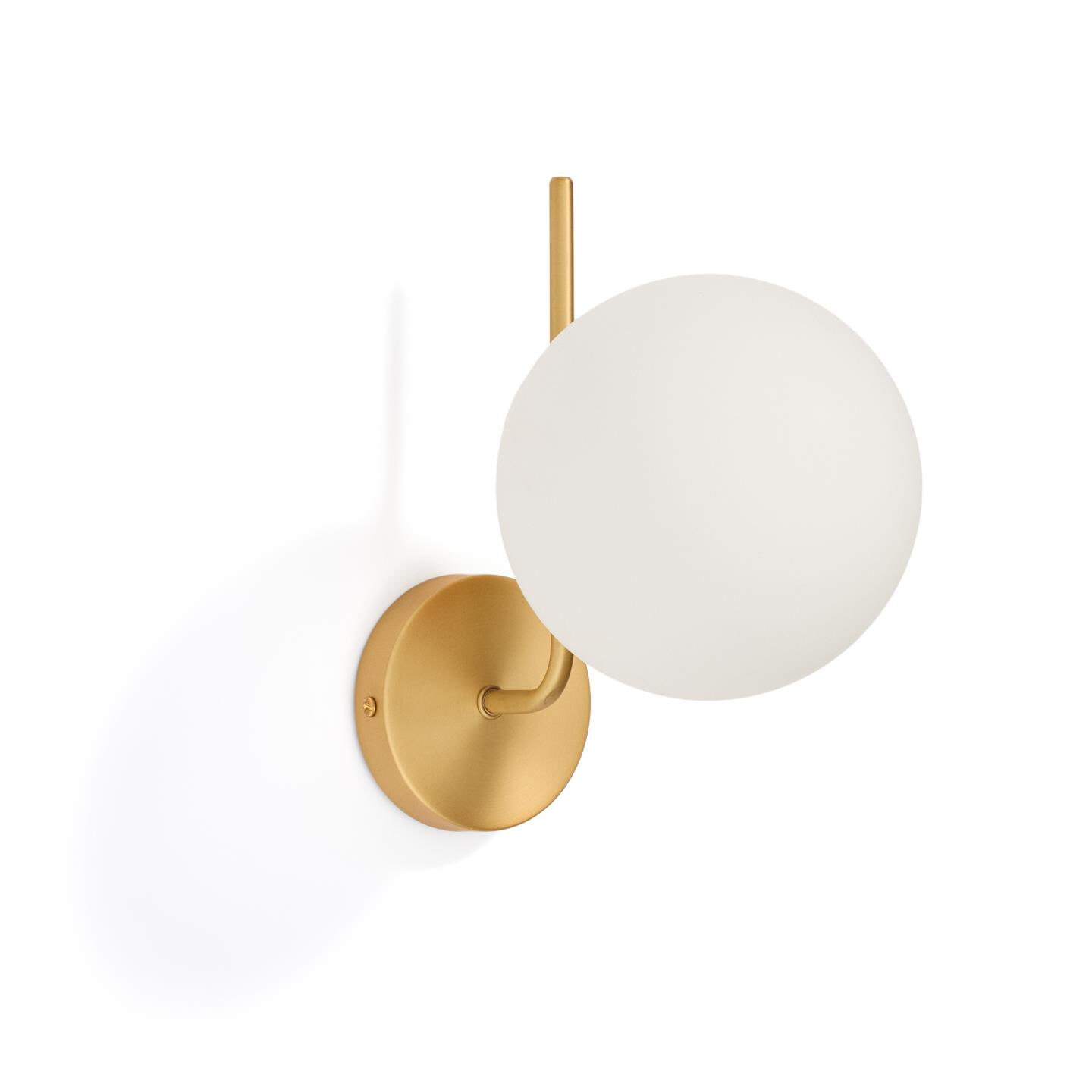 Kave Home Wandlamp Brisia Glas en messing - Wit | Kave Home