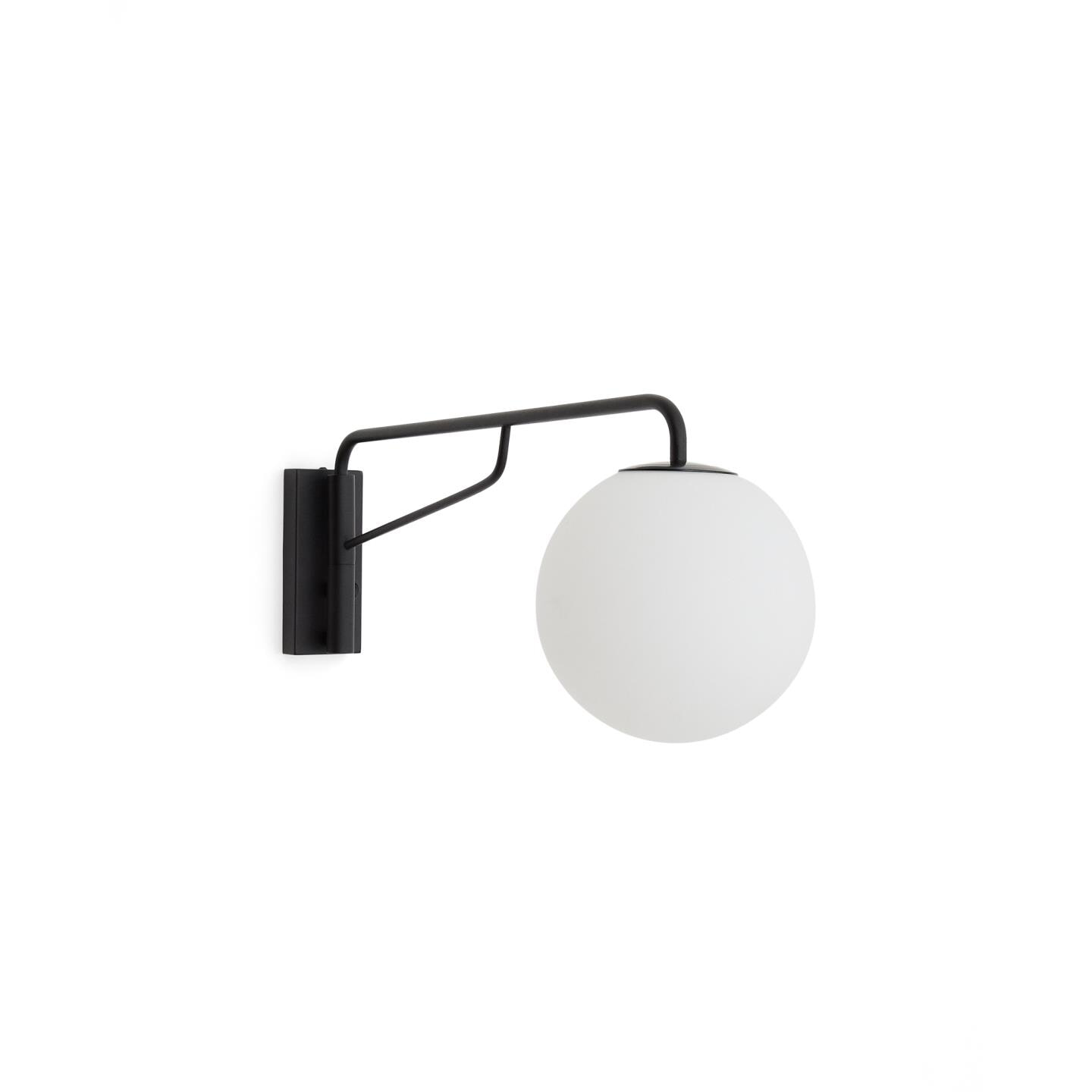 Kave Home Wandlamp Eilo Glas en metaal - Zwart | Kave Home