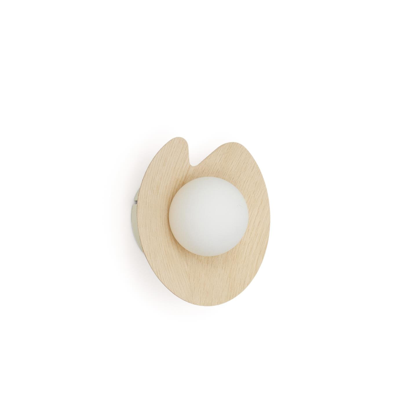 Kave Home Wandlamp Wilara Eiken en glas - Bruin | Kave Home